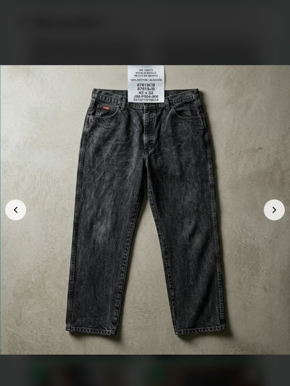 Rustler Men's Washed Black Relaxed Jeans